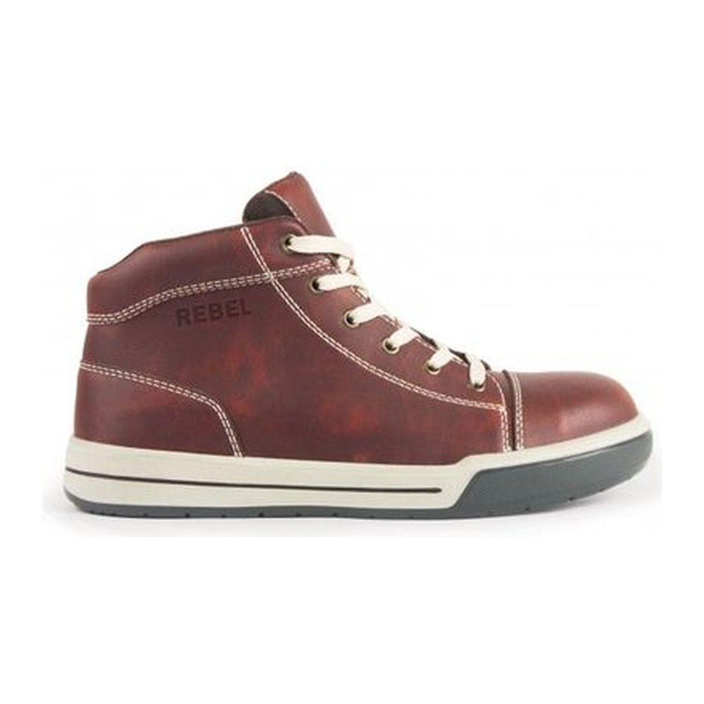 Rebel Men's Hi-Top Safety Sneaker - Brown