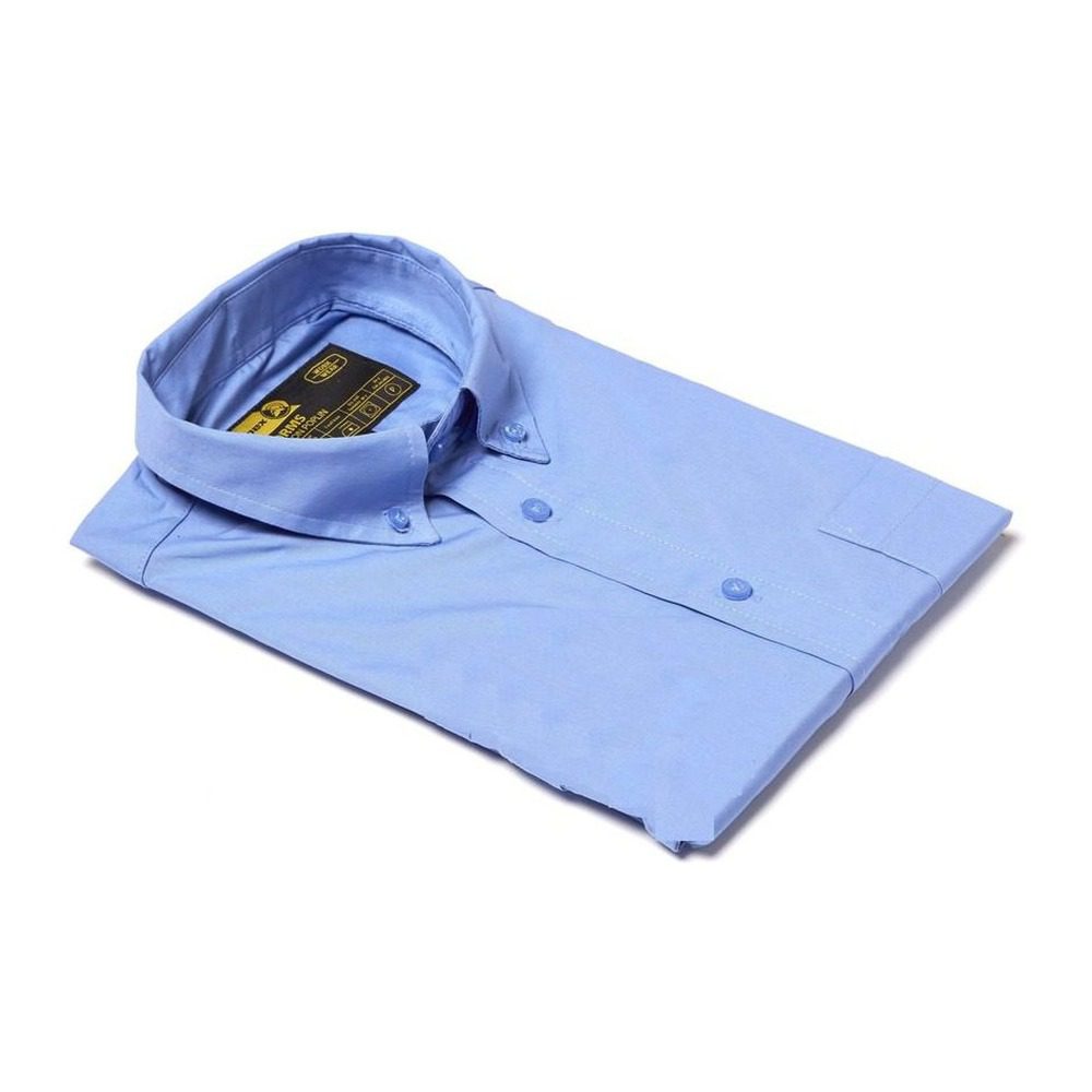 Dromex 100% Cotton Long Sleeve Formal Shirt - Sky Blue