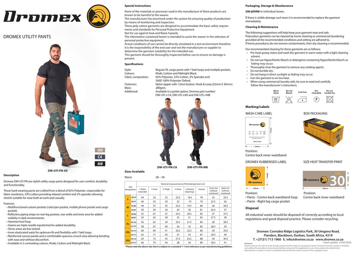 Dromex Utility Pants - Midnight Black - view 4